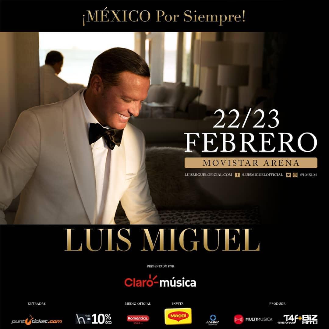 Luis Miguel Confirmado conciertos en febrero 2019 — Radio Imagina