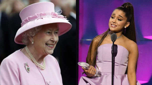 reina isabel II ariana grande