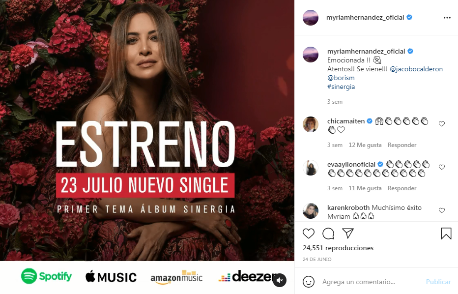 La nueva canción de Myriam Hernández se estrena este viernes