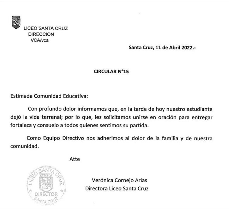 COMUNICADO LICEO DISPARO JOVEN