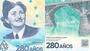 Billete conmemorativo de Margot Duhalde