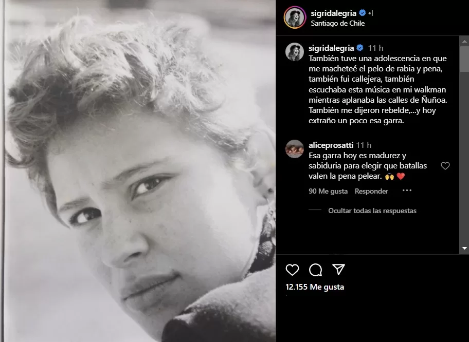 Publicacion De Sigrid Alegria En Instagram